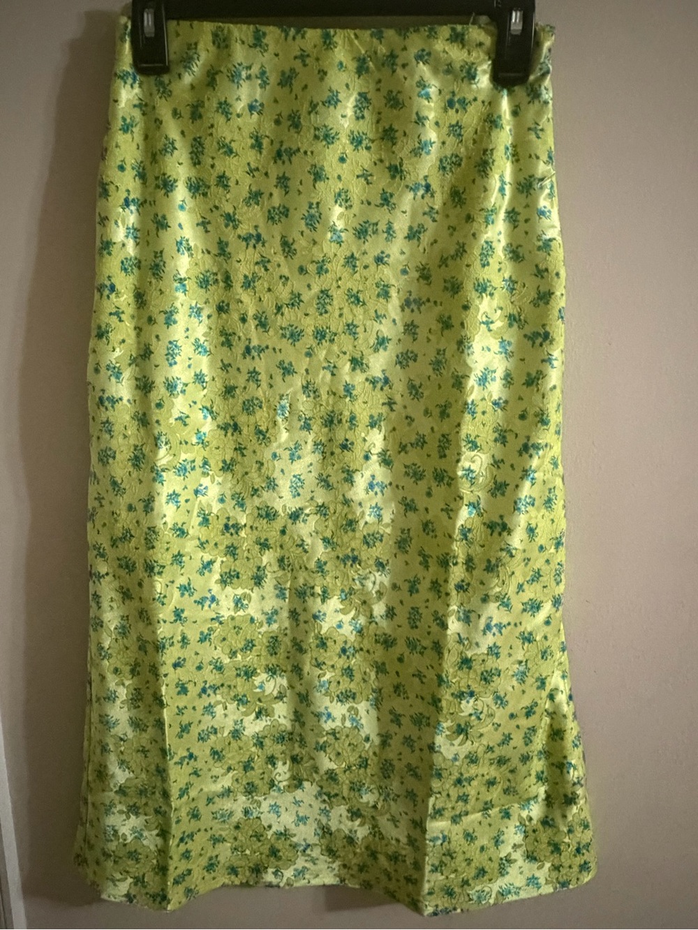 wild fable Yellow-Green Floral Midi Skirt